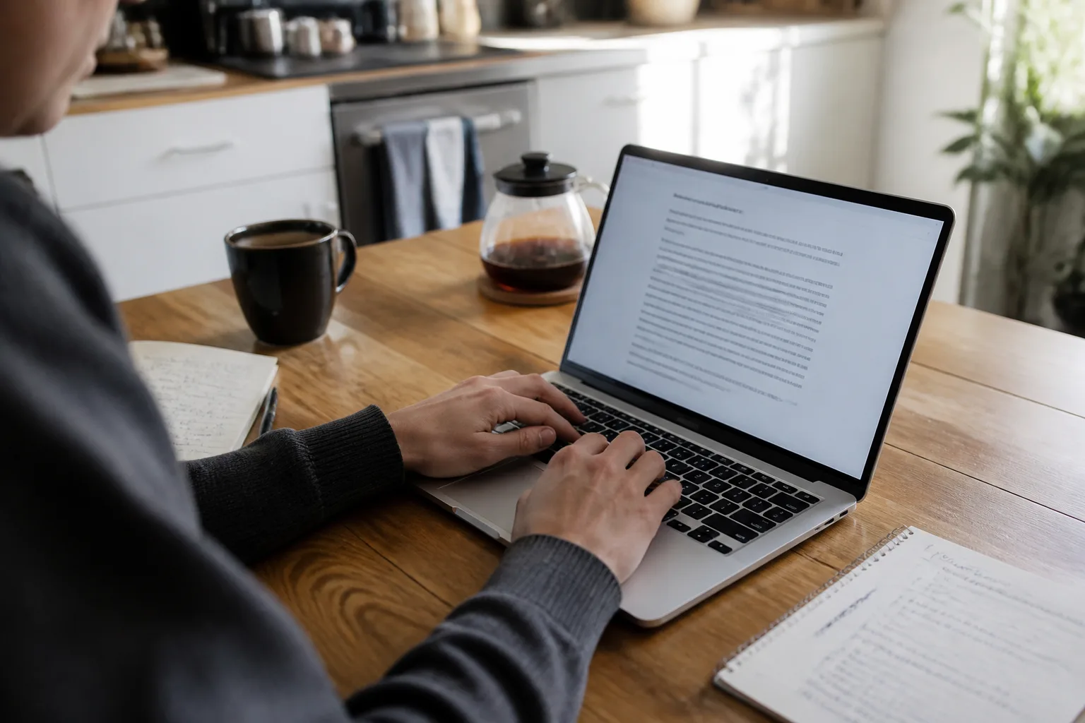 Person editing extracted notes instead of feeding a pipeline