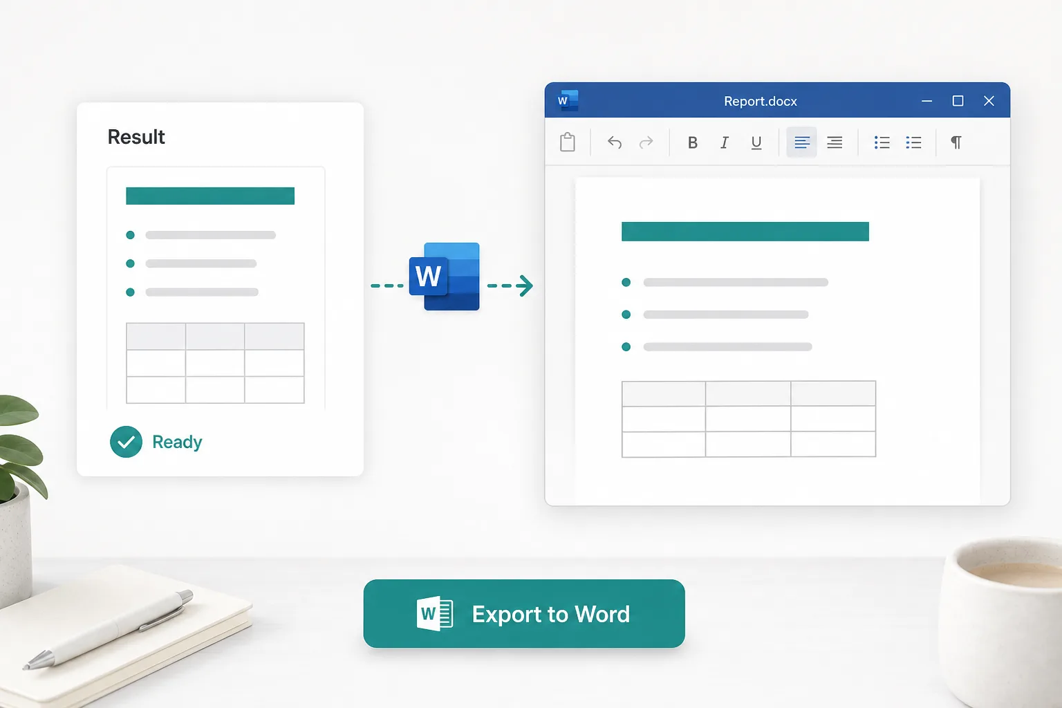 DeepSeek OCR result exported as an editable Word document