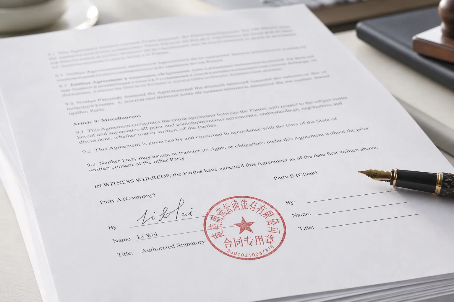 GLM OCR use case — stamped contract scan to Word