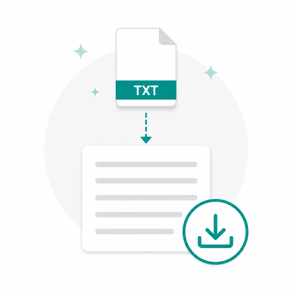 Download extracted PDF text as a TXT file