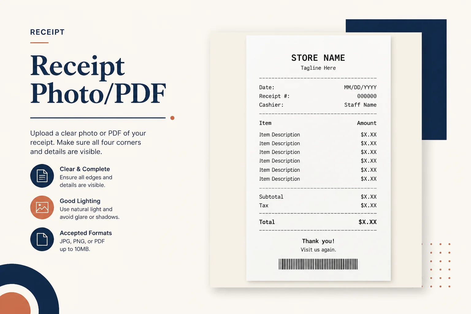 Crop receipt PDF margins