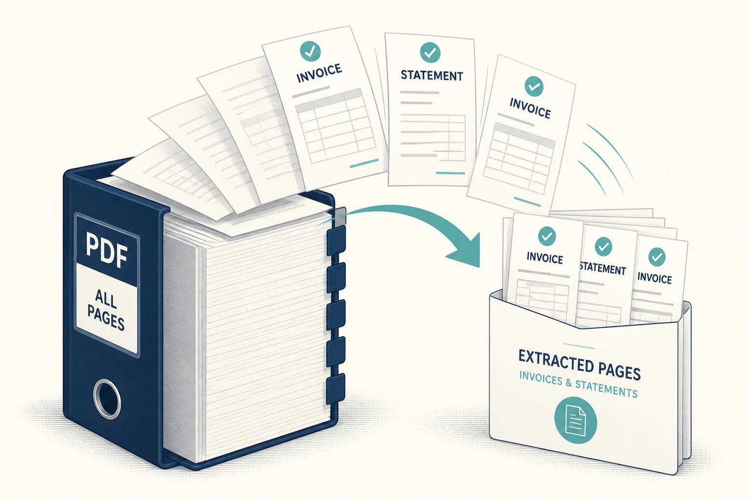Extracting selected pages from a long PDF
