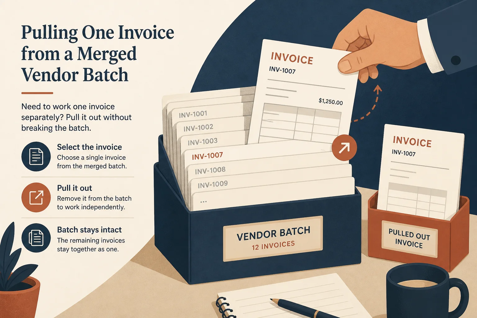 Extract one invoice from PDF batch
