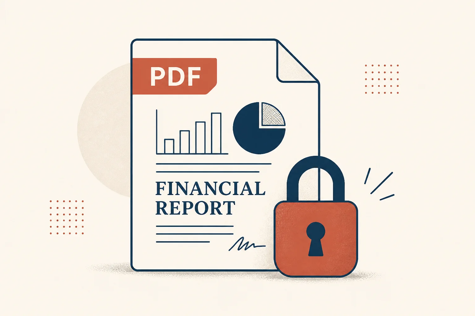 Adding a password to a bank statement PDF